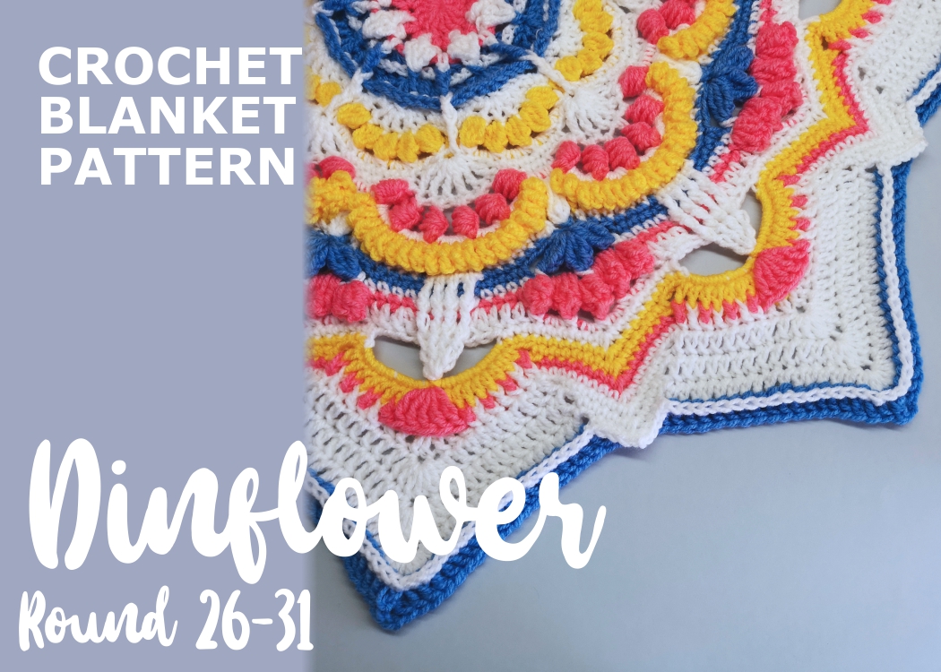 You are currently viewing Crochet blanket Dinflower / Round 26-31