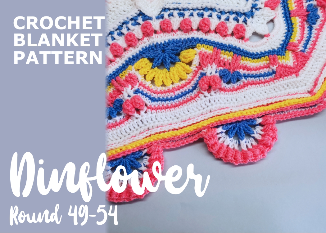 You are currently viewing Crochet blanket Dinflower / Round 49-54