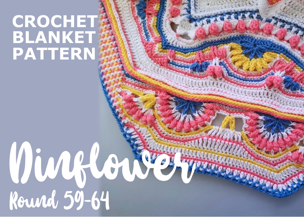 You are currently viewing Crochet blanket Dinflower / Round 59-64