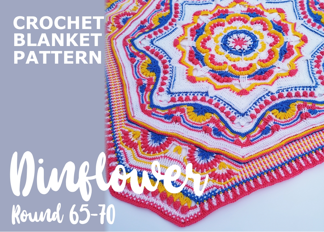 Read more about the article Crochet blanket Dinflower / Round 65-70