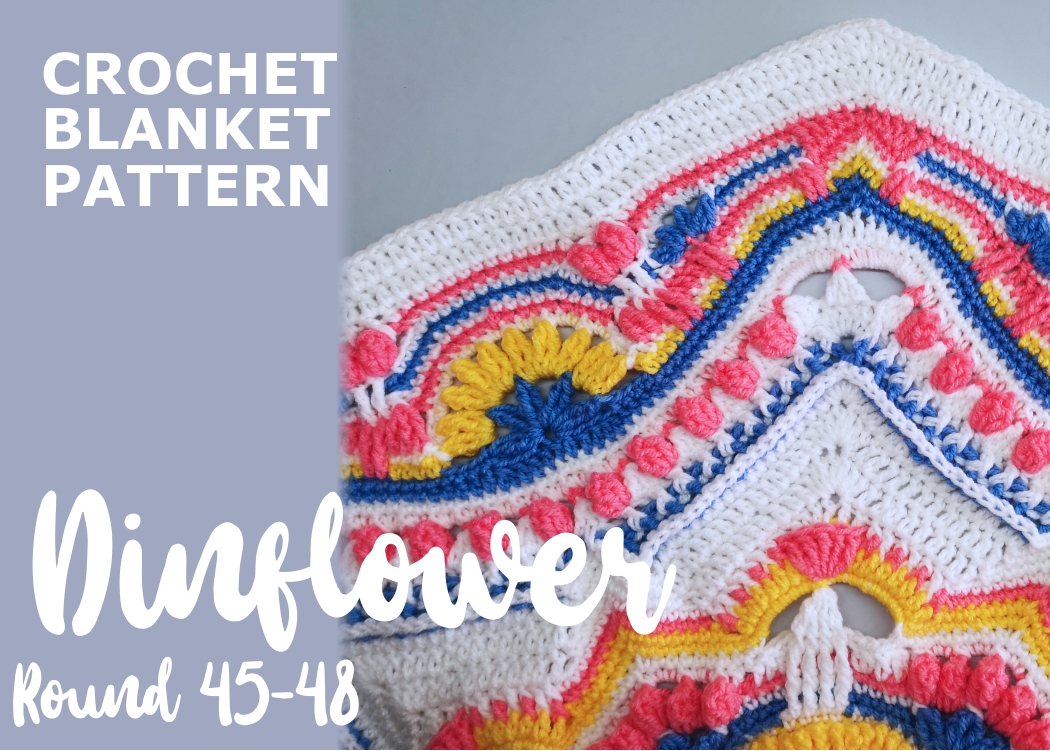 You are currently viewing Crochet blanket Dinflower / Round 45-48