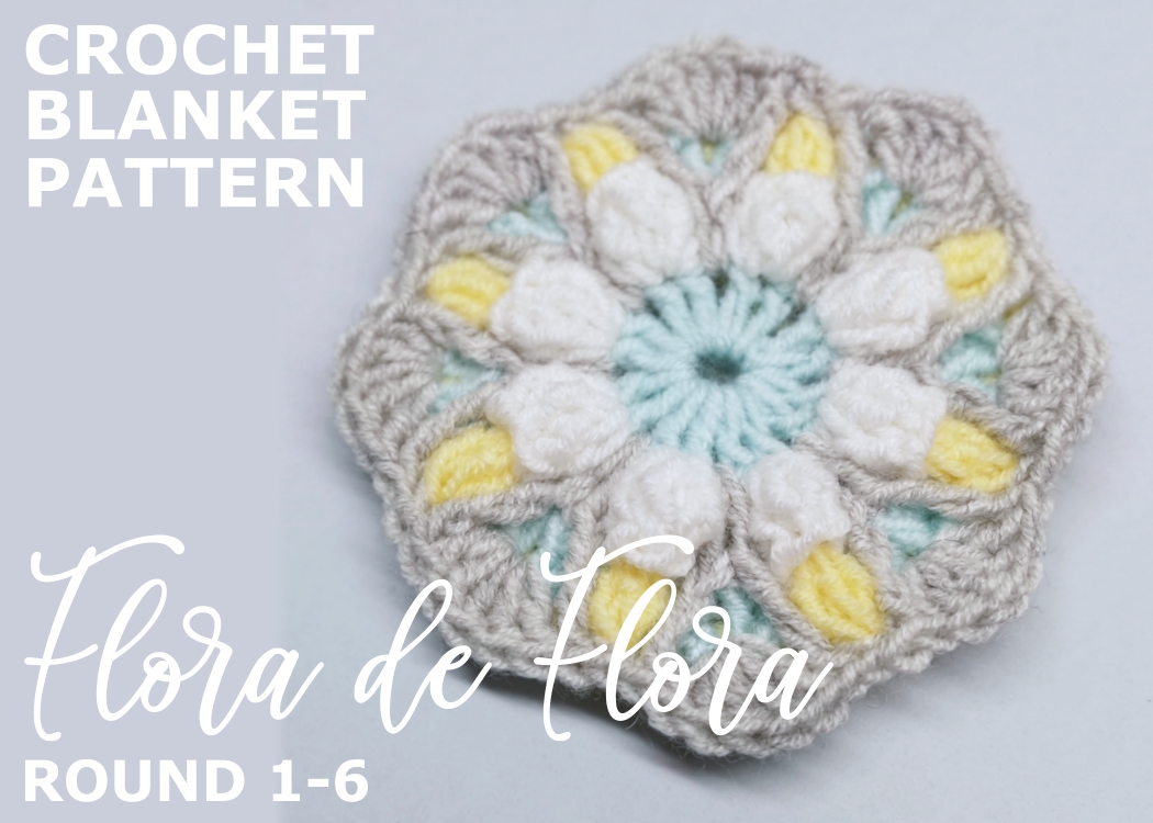Read more about the article Crochet Throw Blanket Flora de Flora / Round 1-6
