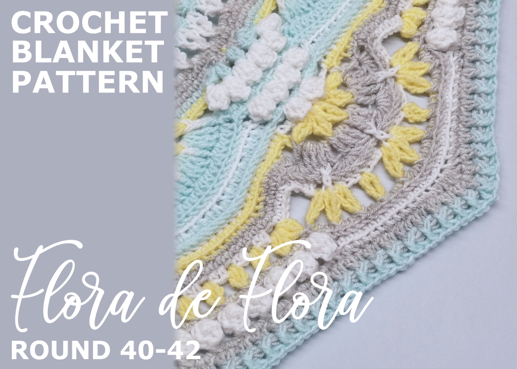 You are currently viewing Crochet Throw Blanket Flora de Flora / Round 40-42