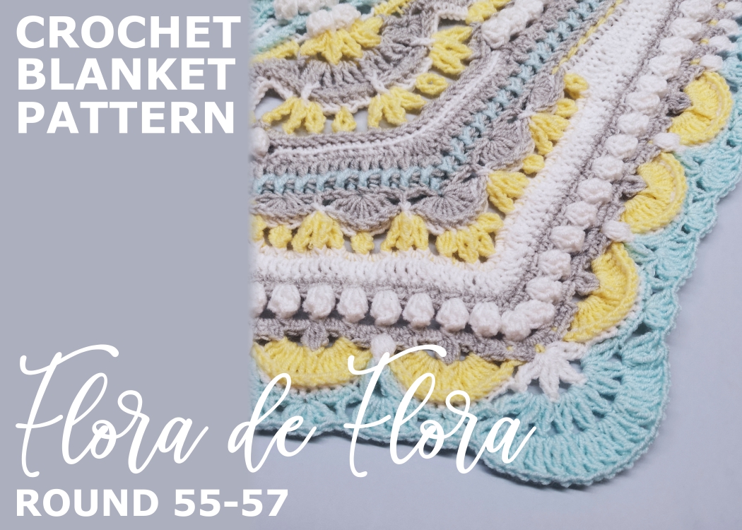 You are currently viewing Crochet Throw Blanket Flora de Flora / Round 55-57