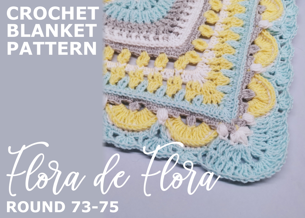 You are currently viewing Crochet Throw Blanket Flora de Flora / Round 73-75