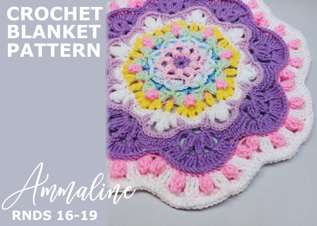You are currently viewing Crochet Blanket Ammaline / Rounds 16-19