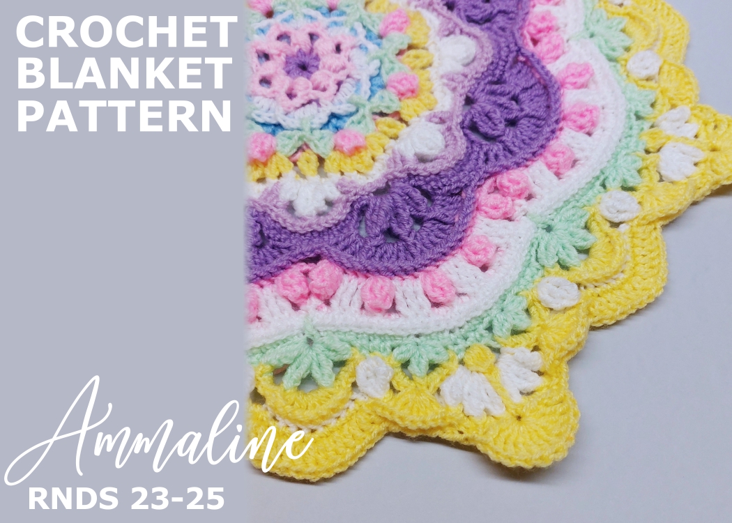 You are currently viewing Crochet Blanket Ammaline / Rounds 23-25