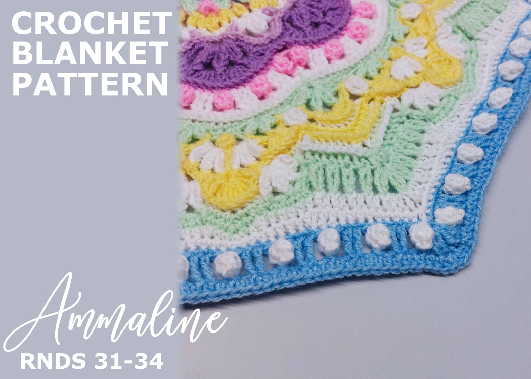 You are currently viewing Crochet Blanket Ammaline / Rounds 31-34