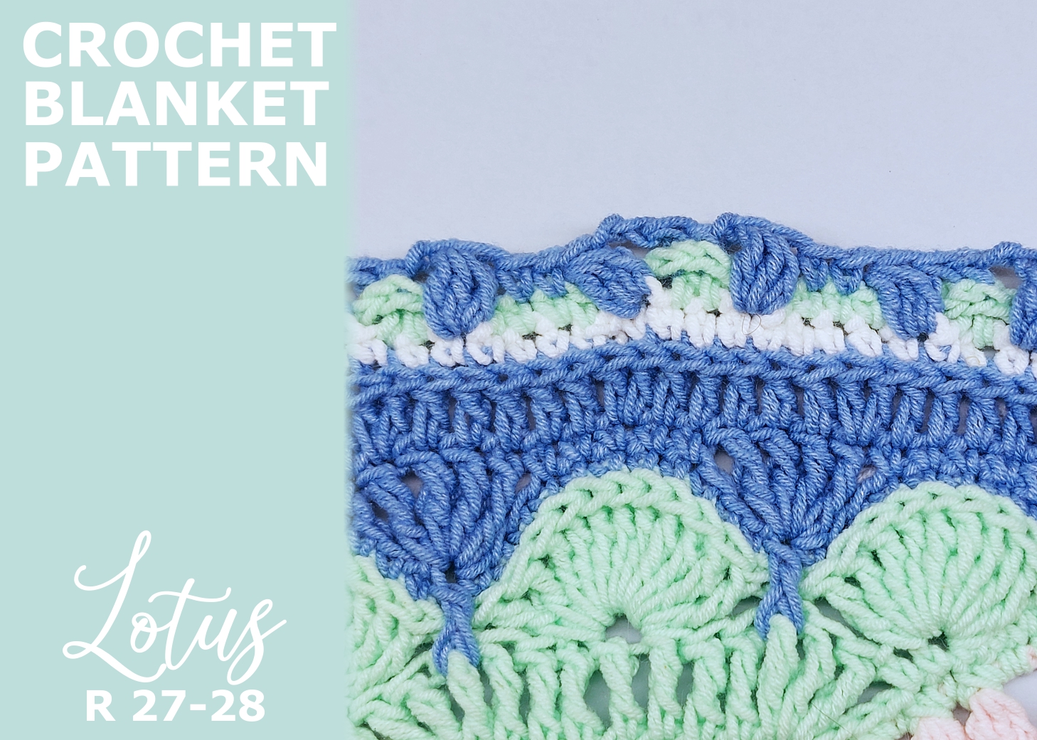 You are currently viewing Crochet Blanket Lotus / Rounds 27-28