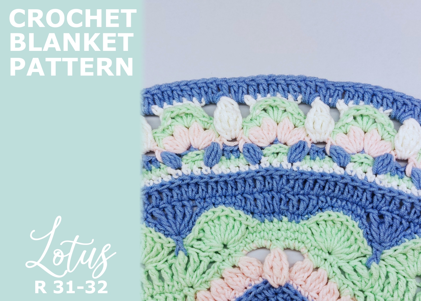 You are currently viewing Crochet Blanket Lotus / Rounds 31-32