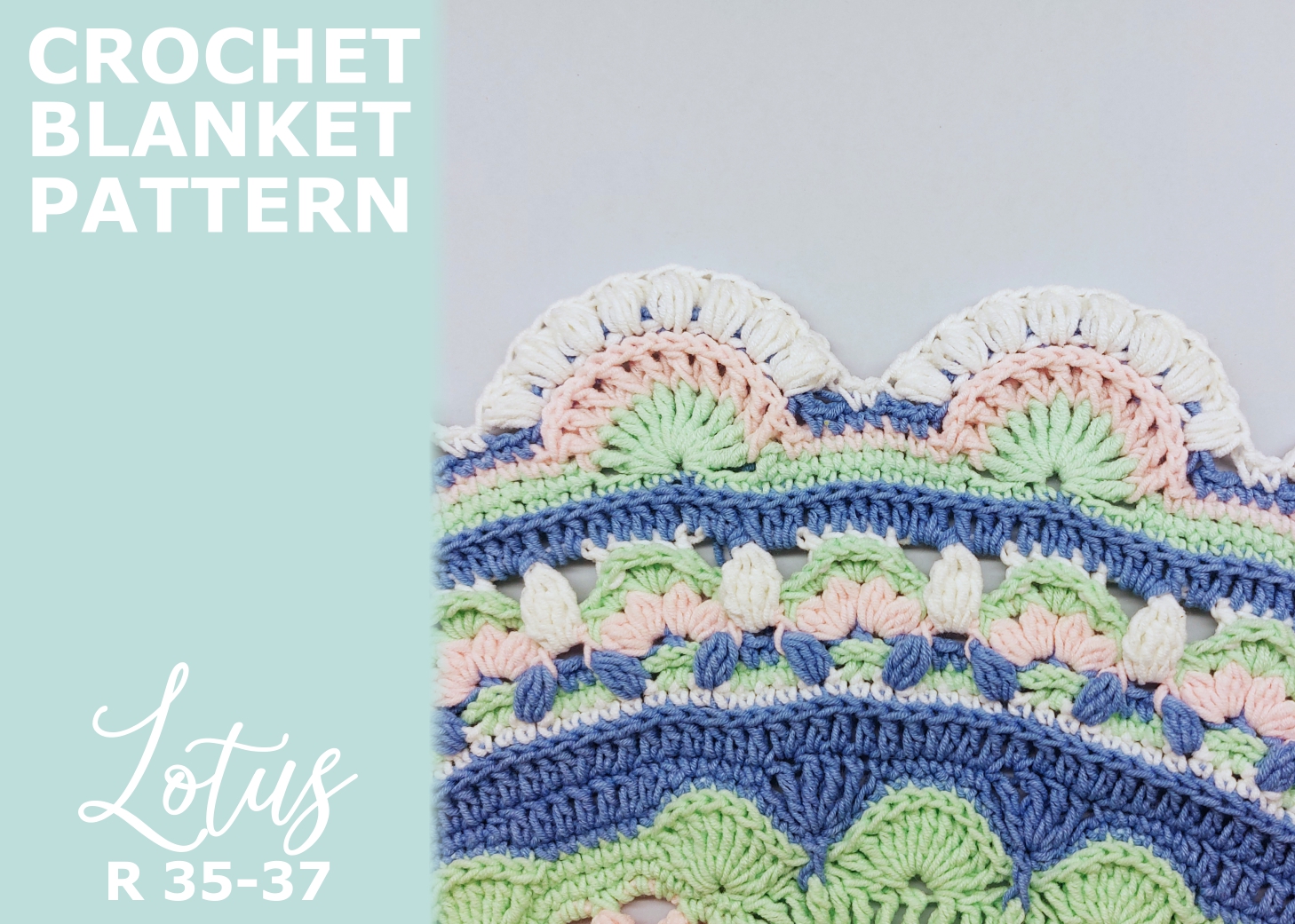 You are currently viewing Crochet Blanket Lotus / Rounds 35-37