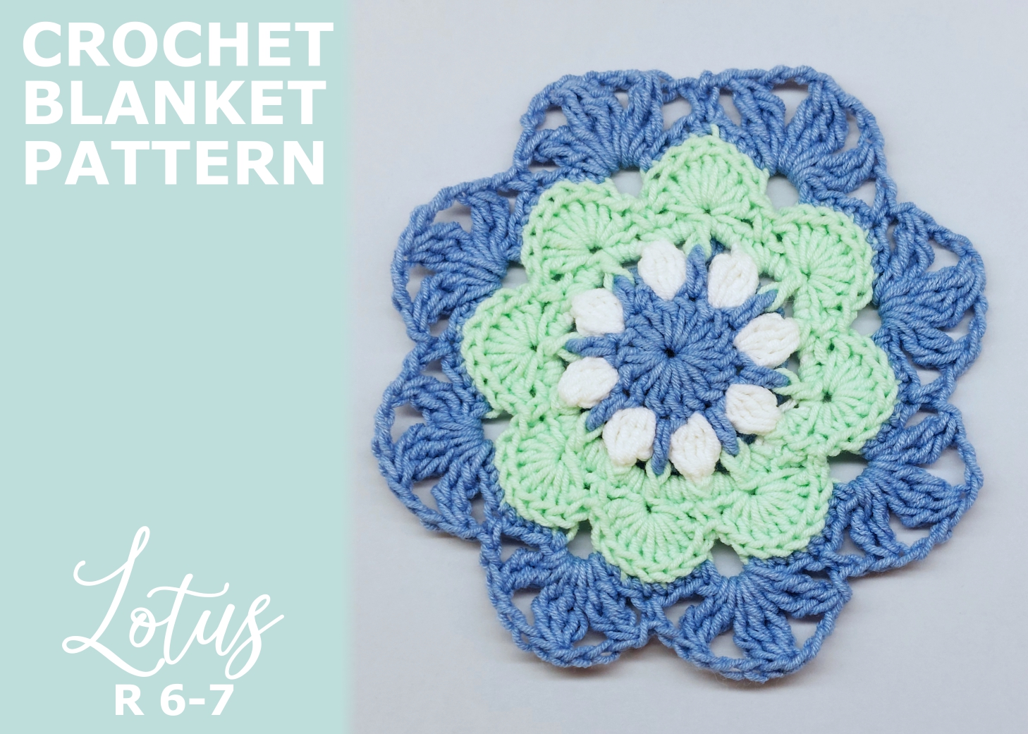 You are currently viewing Crochet Blanket Lotus / Rounds 6-7
