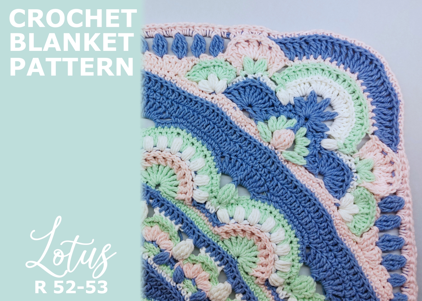 You are currently viewing Crochet Blanket Lotus / Rounds 52-53