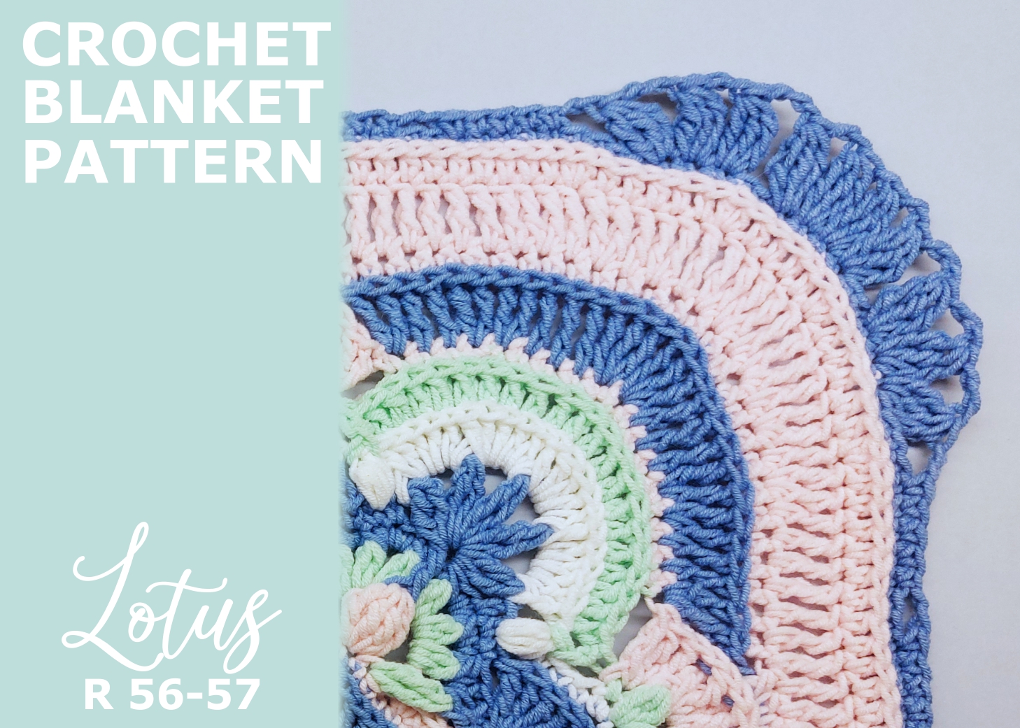 You are currently viewing Crochet Blanket Lotus / Rounds 56-57