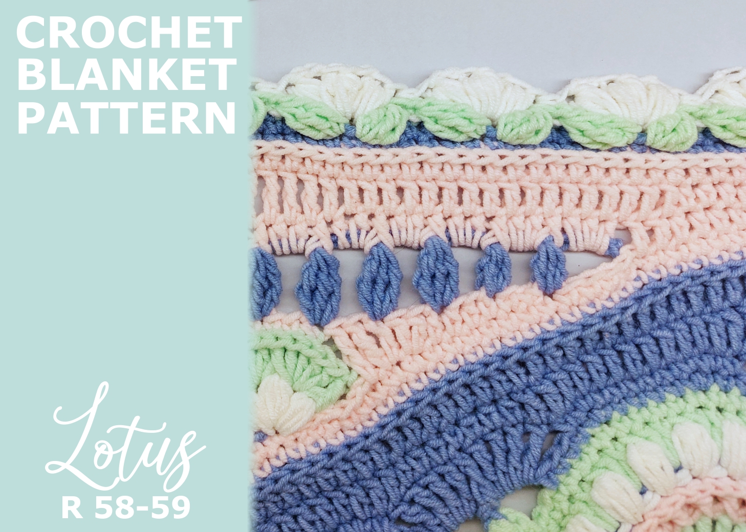 Read more about the article Crochet Blanket Lotus / Rounds 58-59