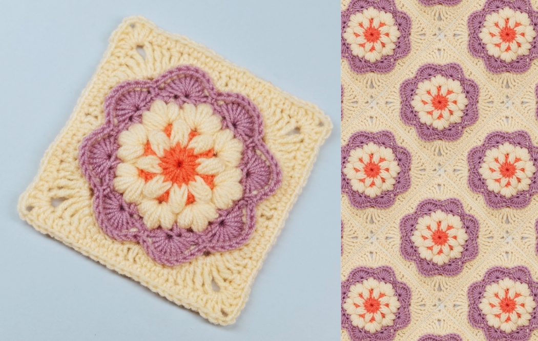 You are currently viewing Crochet granny square pattern / Motif #150