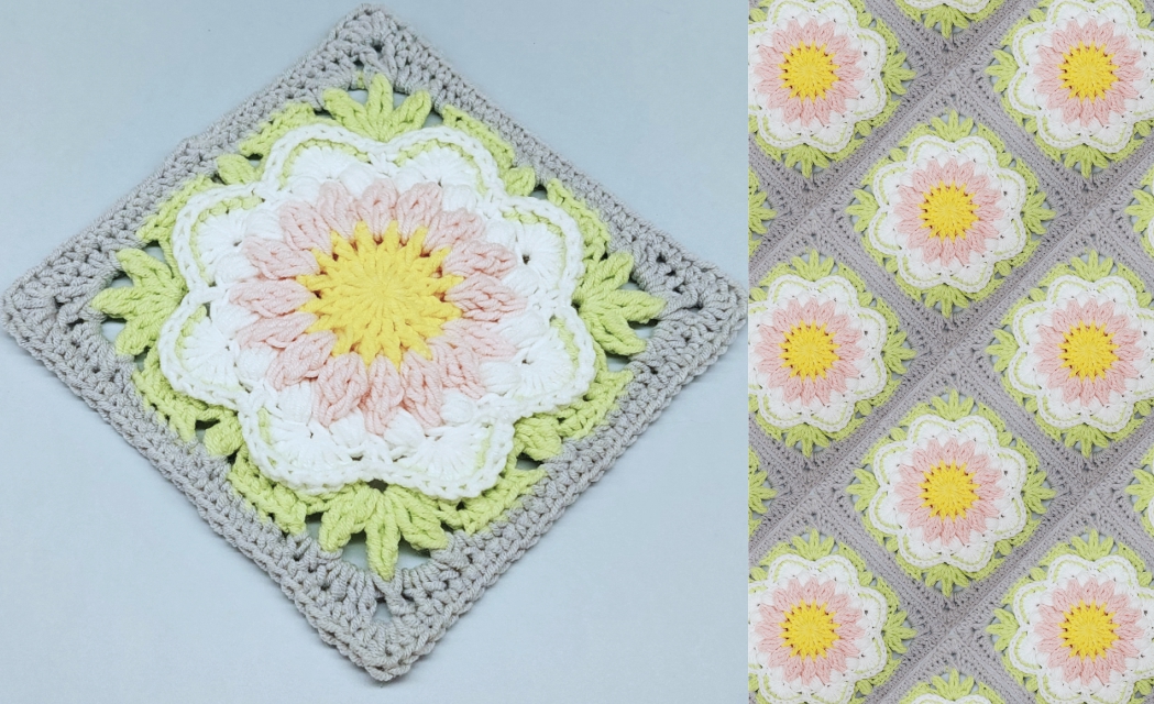 Read more about the article Crochet granny square pattern / Motif #156